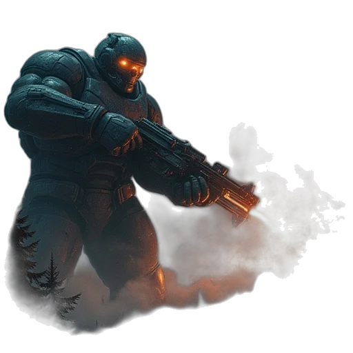 robot, weapon, creature, mask transparent PNG cut-out