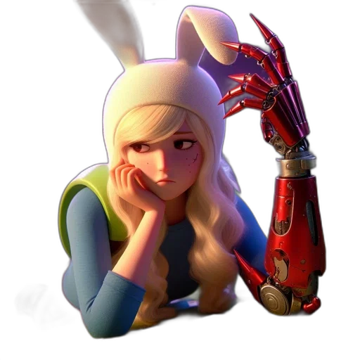 weapon, robot, staff, face transparent PNG cut-out