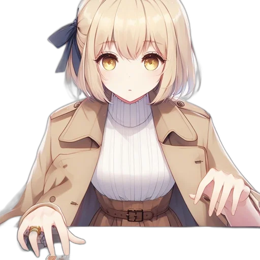 staff, jacket, creature, face transparent PNG cut-out