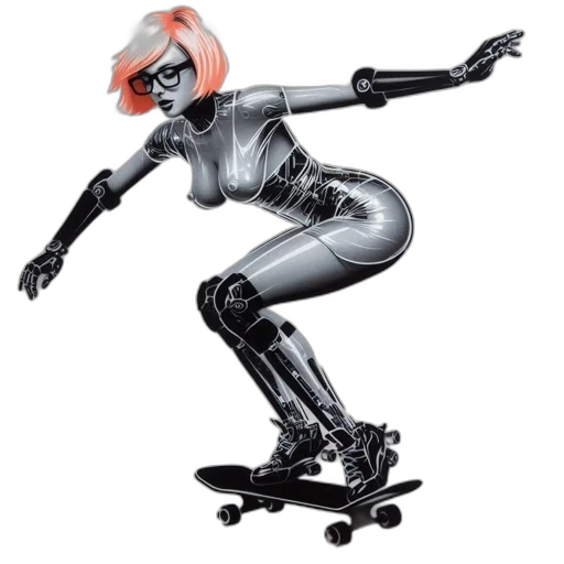 robot, creature, cyberpunk, concept art transparent PNG cut-out