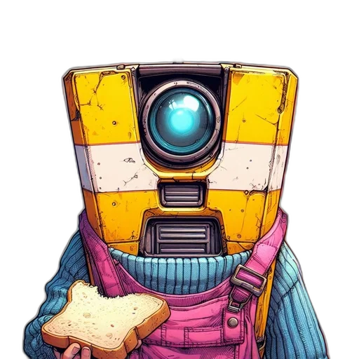robot, food, jacket, face transparent PNG cut-out