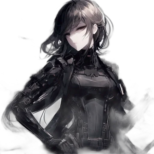 mask, jacket, weapon, robot transparent PNG cut-out
