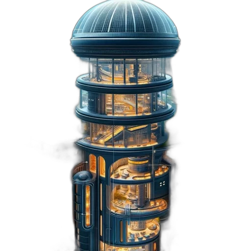building, furniture, concept art, 3d render transparent PNG cut-out