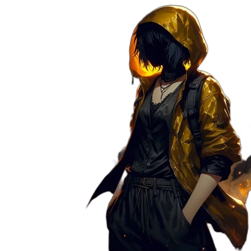 jacket, mask, hat, face transparent PNG cut-out