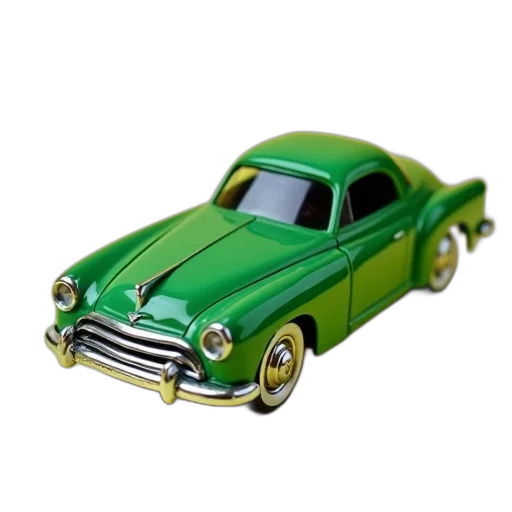 car, 3d render, photorealistic, green transparent PNG cut-out
