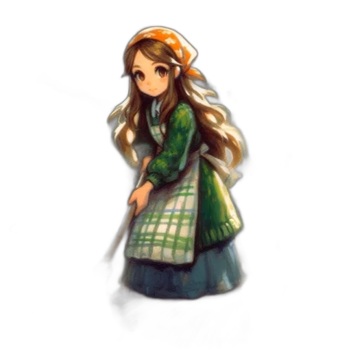 dress, staff, jacket, pixel art transparent PNG cut-out