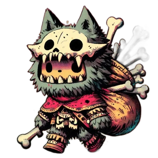 staff, mask, creature, animal transparent PNG cut-out