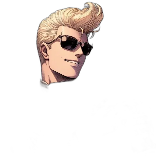 hair, face, jacket, staff transparent PNG cut-out