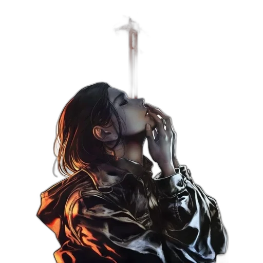 jacket, sword, weapon, staff transparent PNG cut-out