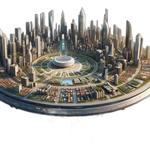 concept art, 3d render, photorealistic, cyberpunk transparent PNG cut-out