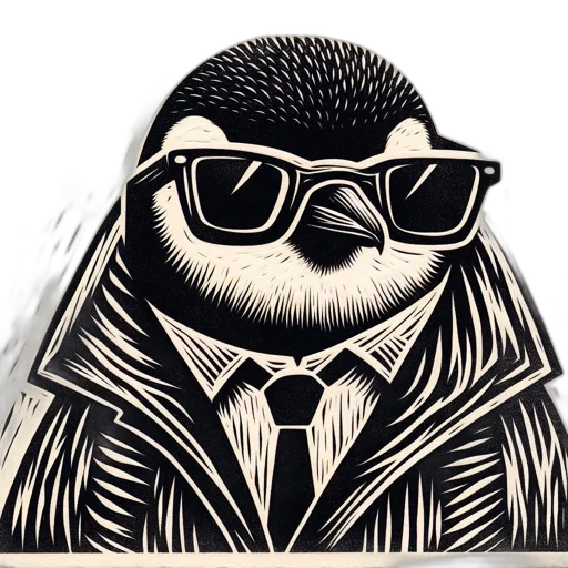 jacket, animal, cartoon, penguin transparent PNG cut-out