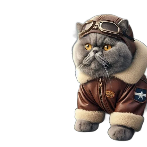 jacket, animal, 3d render, concept art transparent PNG cut-out
