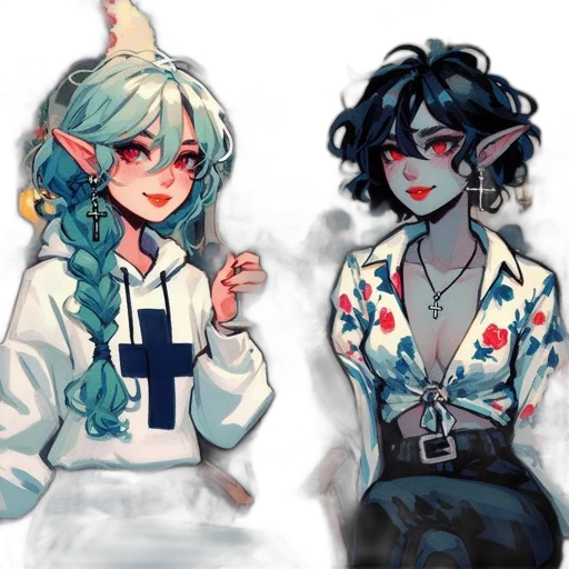 concept art, pixel art, fantasy art, anime transparent PNG cut-out
