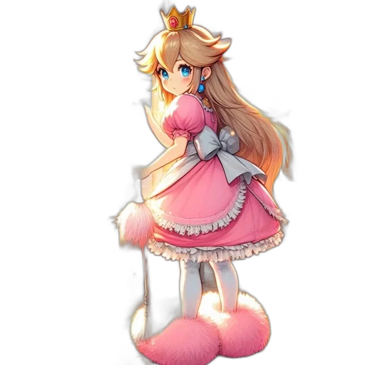dress, crown, staff, weapon transparent PNG cut-out