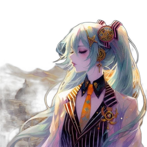 dress, dragon, staff, robot transparent PNG cut-out