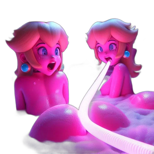 creature, 3d render, vaporwave, concept art transparent PNG cut-out