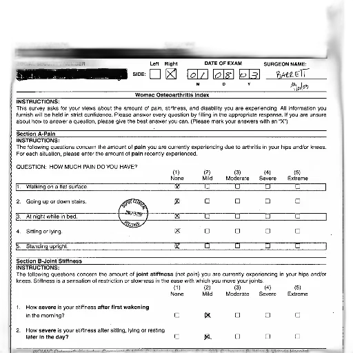 womac, osteoarthritis, index, form transparent PNG cut-out
