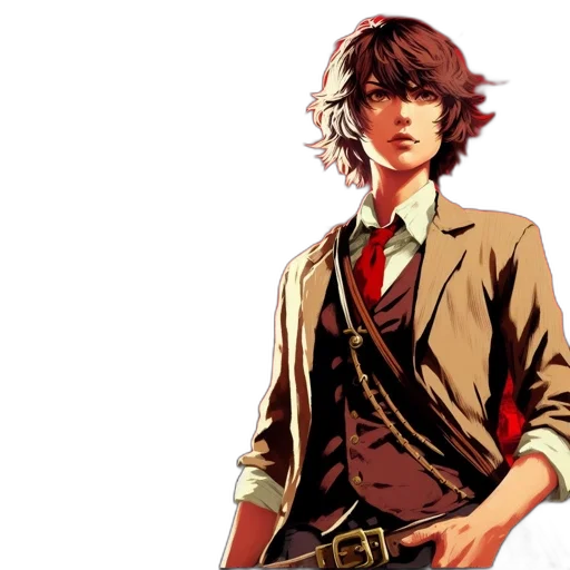 jacket, staff, comic book art, concept art transparent PNG cut-out