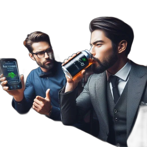 bottle, concept art, photorealistic, cyberpunk transparent PNG cut-out