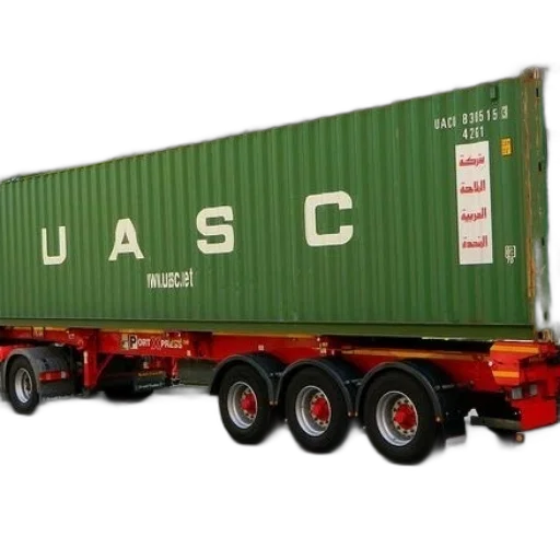 photorealistic, green, uasc, shipping transparent PNG cut-out