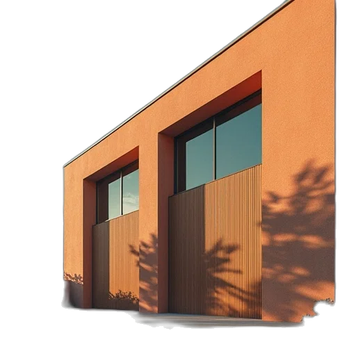 building, furniture, tree, 3d render transparent PNG cut-out
