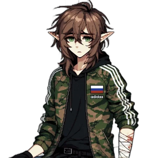 jacket, staff, weapon, animal transparent PNG cut-out