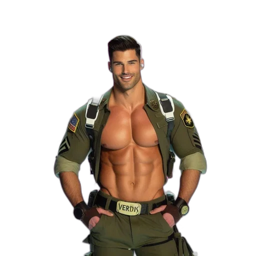 jacket, staff, 3d render, concept art transparent PNG cut-out