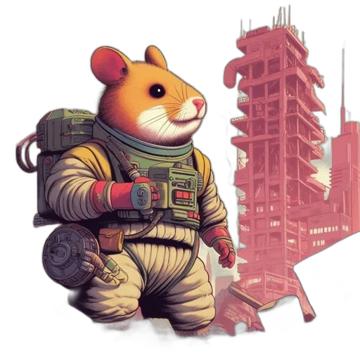 robot, animal, jacket, weapon transparent PNG cut-out