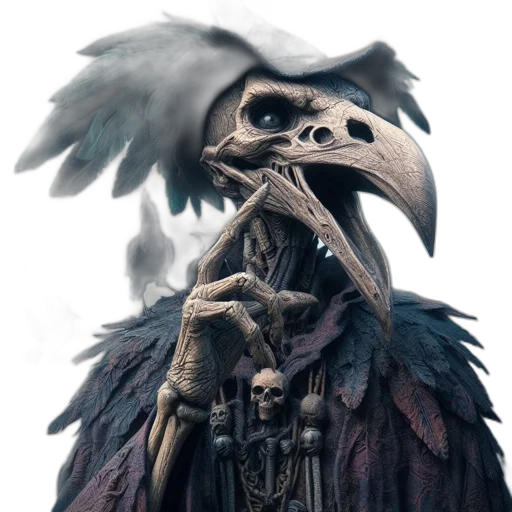 mask, dragon, creature, staff transparent PNG cut-out