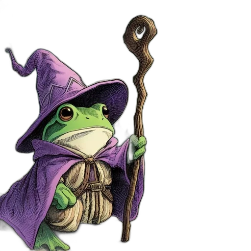staff, dragon, hat, fantasy art transparent PNG cut-out