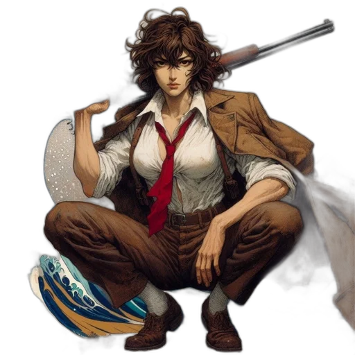 staff, sword, weapon, jacket transparent PNG cut-out