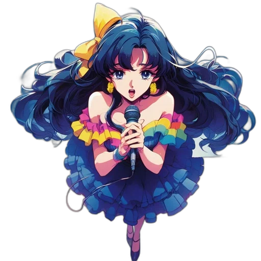 dress, flower, umbrella, staff transparent PNG cut-out