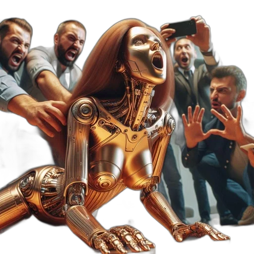 robot, concept art, comic book art, cyberpunk transparent PNG cut-out