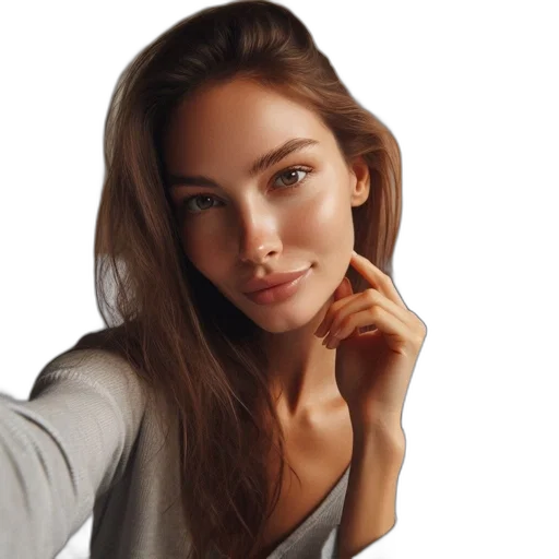 face, jewelry, dress, hair transparent PNG cut-out