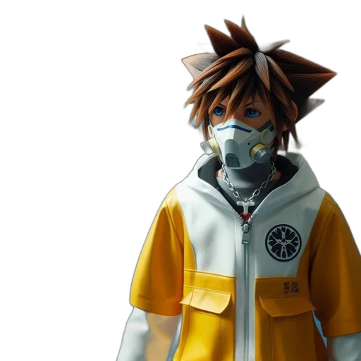 jacket, mask, concept art, 3d render transparent PNG cut-out