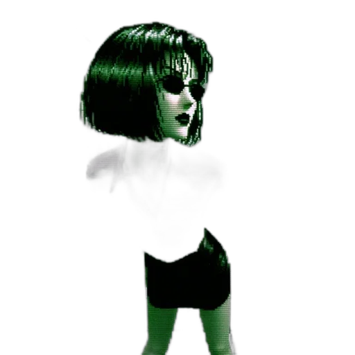 dress, hair, robot, creature transparent PNG cut-out