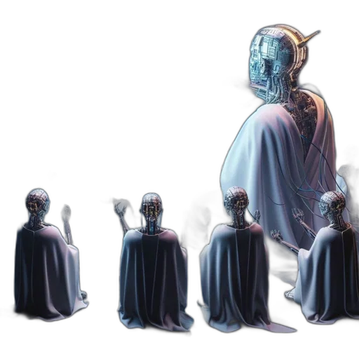 staff, mask, robot, creature transparent PNG cut-out