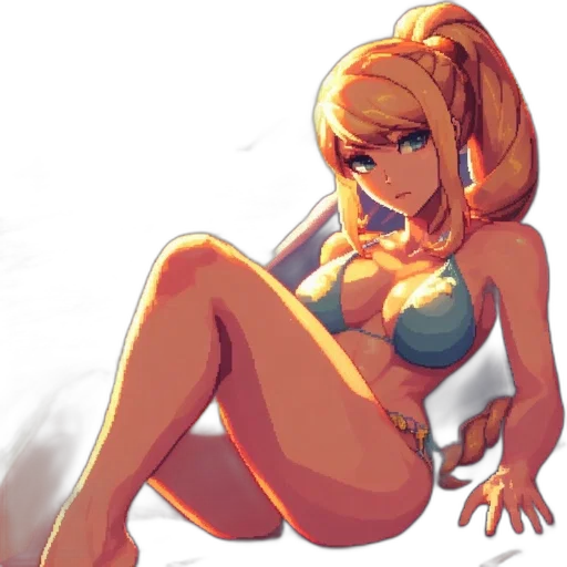 dress, staff, anime, pixel art transparent PNG cut-out
