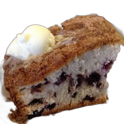 food, slice, cake, blueberries transparent PNG cut-out