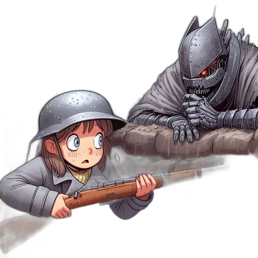 weapon, sword, creature, staff transparent PNG cut-out