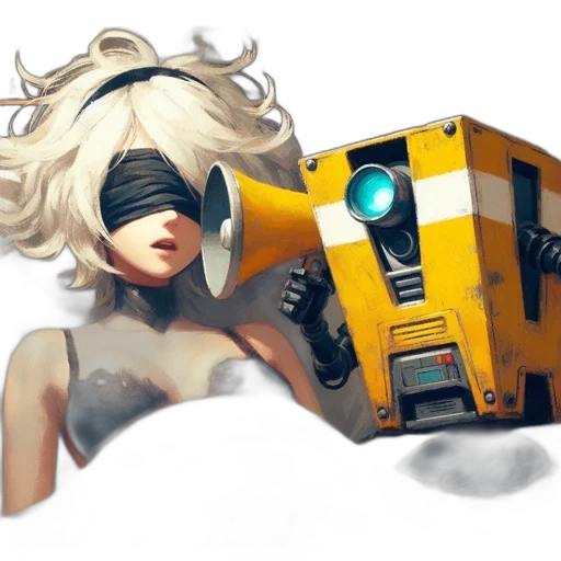 robot, mask, weapon, cyberpunk transparent PNG cut-out