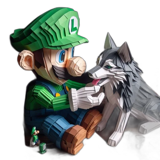 animal, mask, concept art, pixel art transparent PNG cut-out