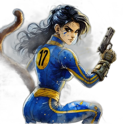 comic book art, concept art, fantasy art, cartoon transparent PNG cut-out