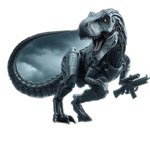 dragon, creature, animal, robot transparent PNG cut-out