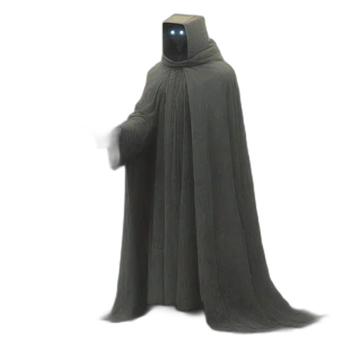 robot, staff, dress, creature transparent PNG cut-out
