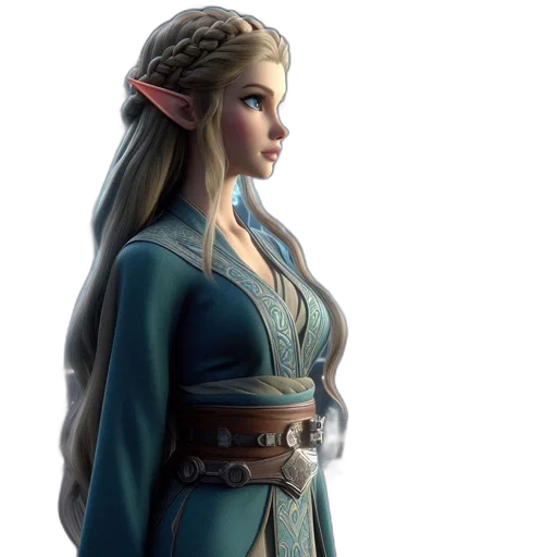 staff, dragon, dress, fantasy art transparent PNG cut-out