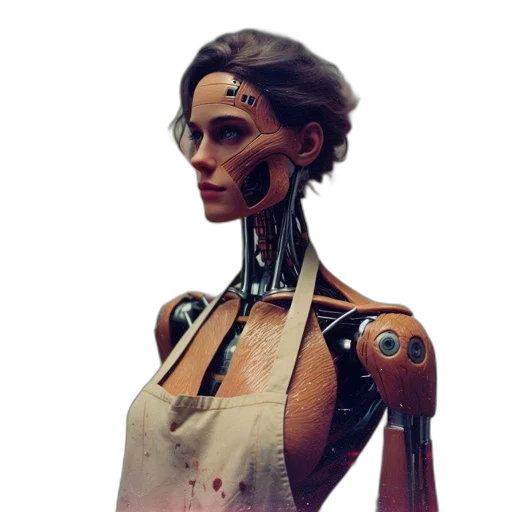 robot, face, mask, staff transparent PNG cut-out