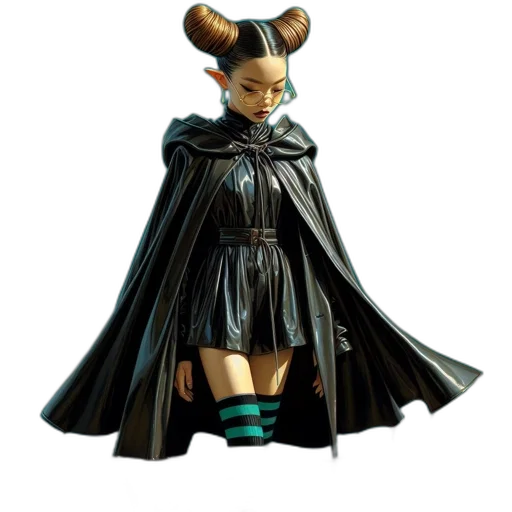 3d render, concept art, woman, wearing transparent PNG cut-out