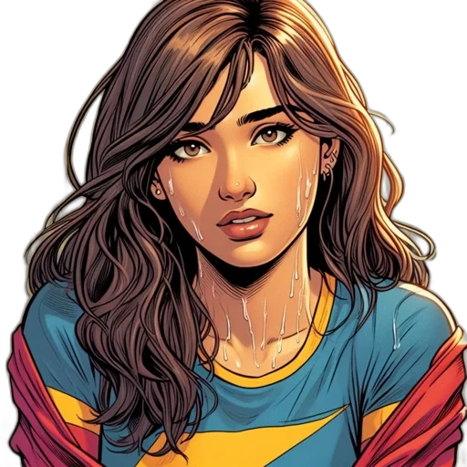 comic book art, concept art, cartoon, determined transparent PNG cut-out