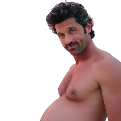 man, curly, dark, hair transparent PNG cut-out